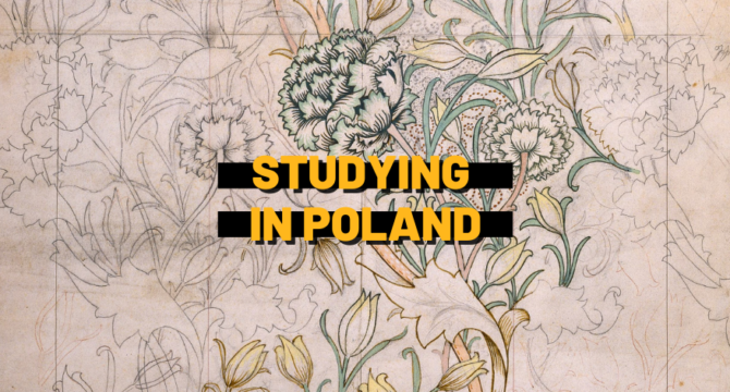 The title of the article in bold yellow letters against a drawing of flowers.